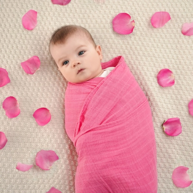 Tommy Lise Bavlnená mušelínová plena Rosy Blush