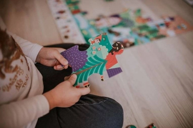 Pozorovacie puzzle v kufríku Rozprávky 24 dielikov