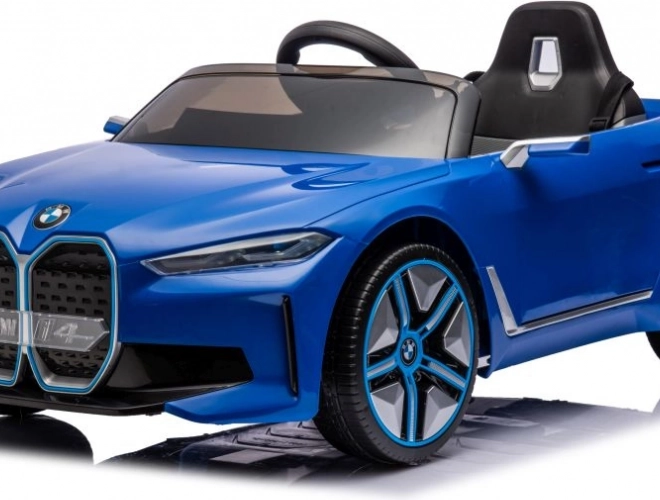 Detské elektrické auto BMW i4 modré 4x4