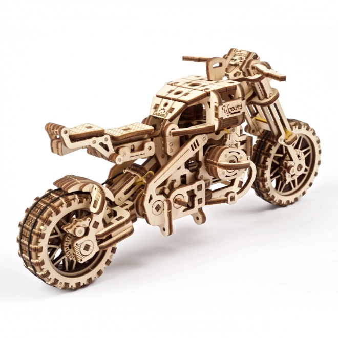 Ugears 3D puzzle Motocykel s vozíkom 380 dielikov