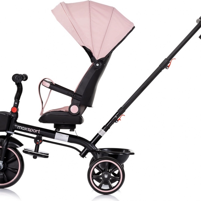 Chipolino trojkolka s prístreškom Max Sport 2v1 ružová