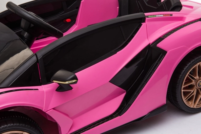 Lamborghini SIAN detské auto na batériu s ovládačom – Ružové