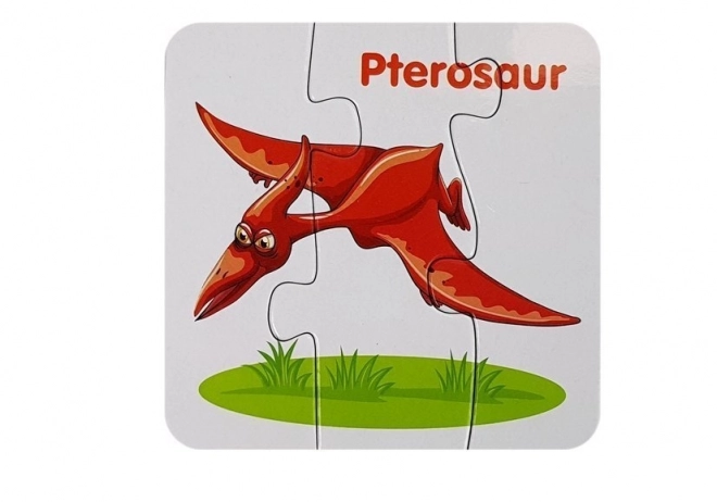 Edukativne puzzle s dinosaurami v angličtine