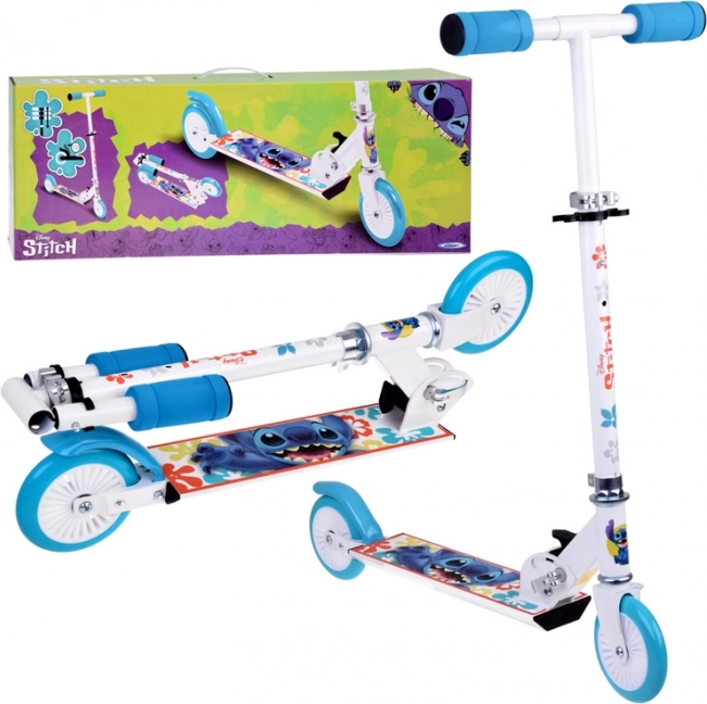 Skladacia kolobežka Disney STITCH biela pre deti do 50 kg