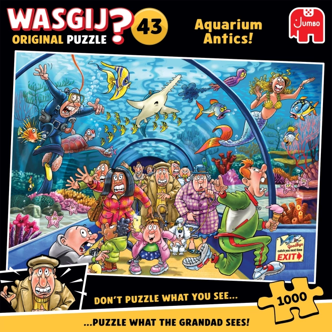 Jumbo puzzle Wasgij hry v akváriu 1000 dielikov