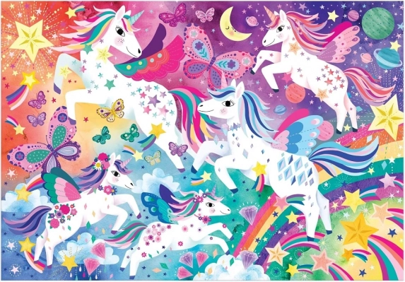 Puzzle Čarovné jednorožce 100 dielikov