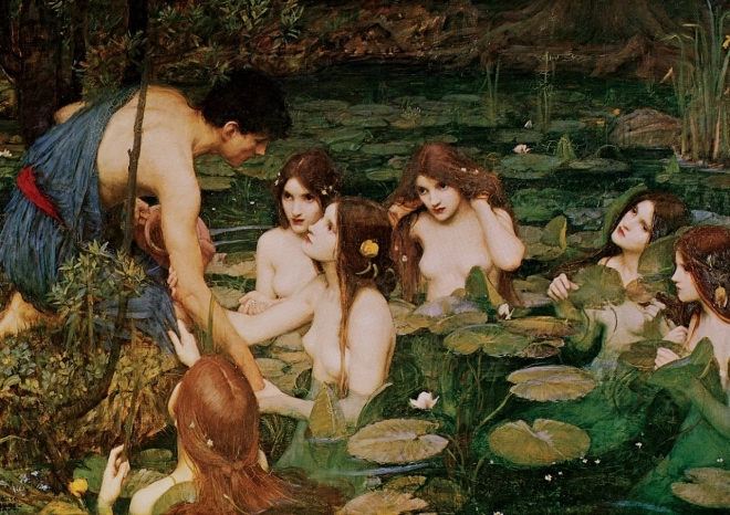 Múzejná séria puzzle: Hylas a nymfy, 1896, 1500 dielikov