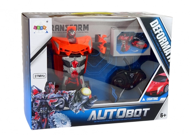 Auto robot transformátor 2v1 s R/C ovládaním oranžové