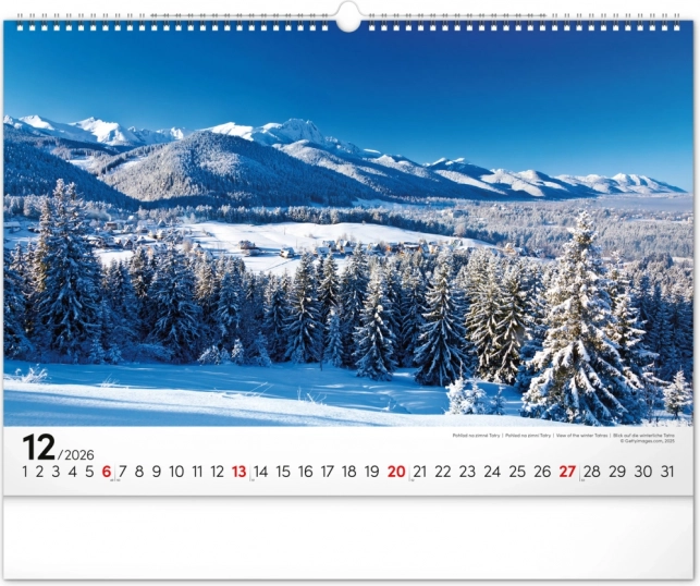 Nástenný kalendár Magické Tatry 2026
