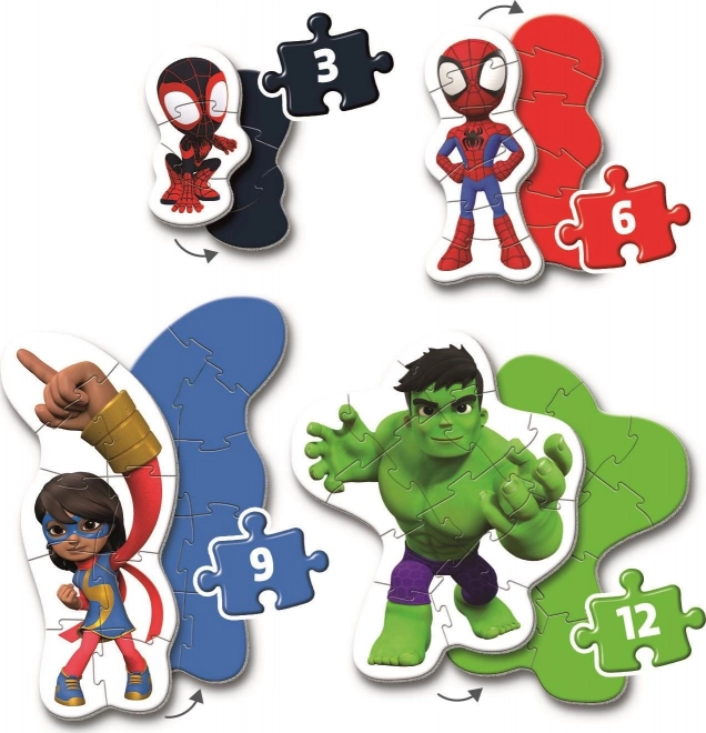 Moje prvé puzzle Spidey a jeho úžasní priatelia 4v1