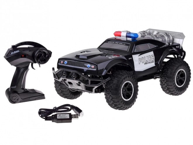 Veľké diaľkovo ovládané monster truck POLÍCIA