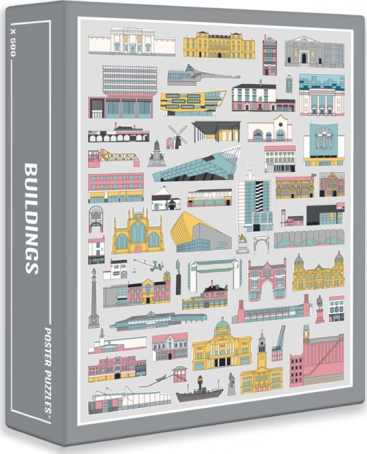 Puzzle Budovy 500 dielikov