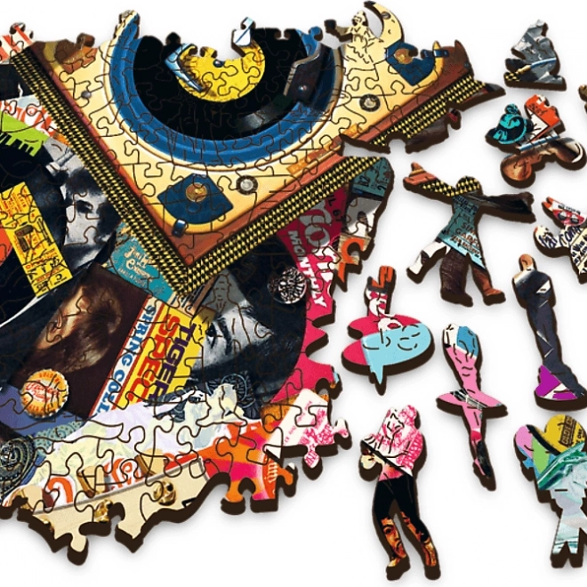 TREFL Drevené obojstranné puzzle Vo svete hudby 501 dielikov