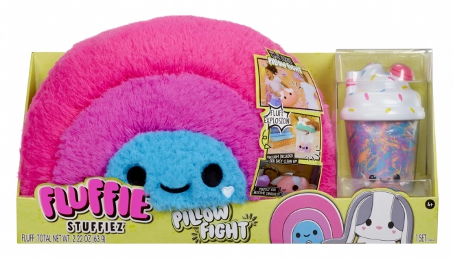 Vankúš Fluffie Stuffiez Pillow Fight dúha