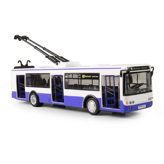 Autobus so zvukovými efektmi 28 cm modrý