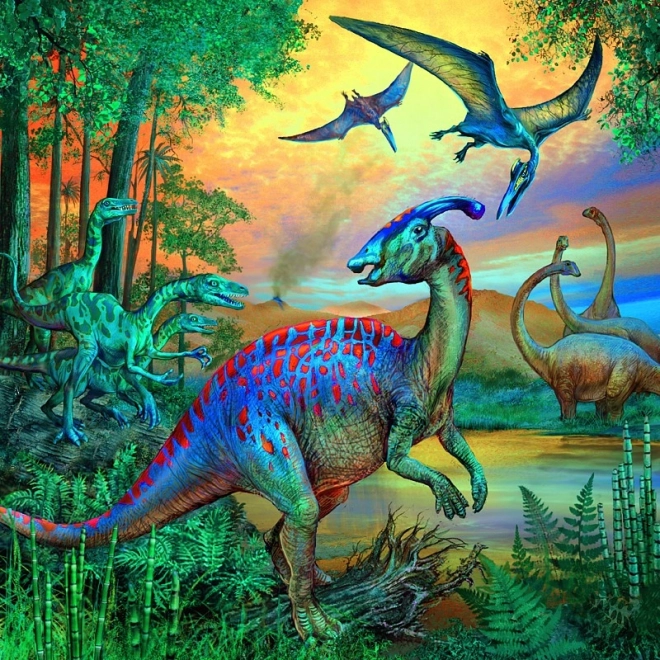 Ravensburger Puzzle Úžasní Dinosauri 3x49 Dielikov