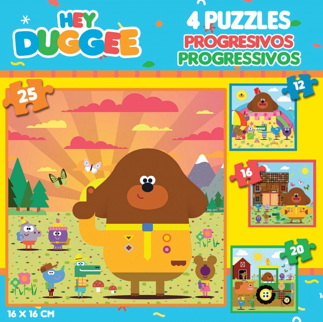 Progresívne puzzle Educa Hey Duggee 4v1