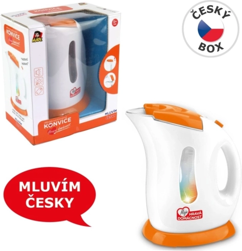 Rýchlovarná kanvica na batérie 21 cm – hovorí po česky