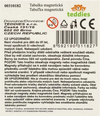 Magnetická kresliaca tabuľa pre deti v tvare dinosaura, 4 farby