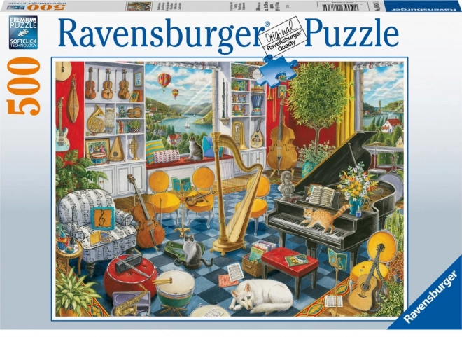 Ravensburger puzzle Hudobná miestnosť 500 dielikov