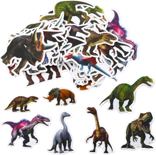 Sada nálepiek pre deti s dinosaurami 4-7cm 50ks
