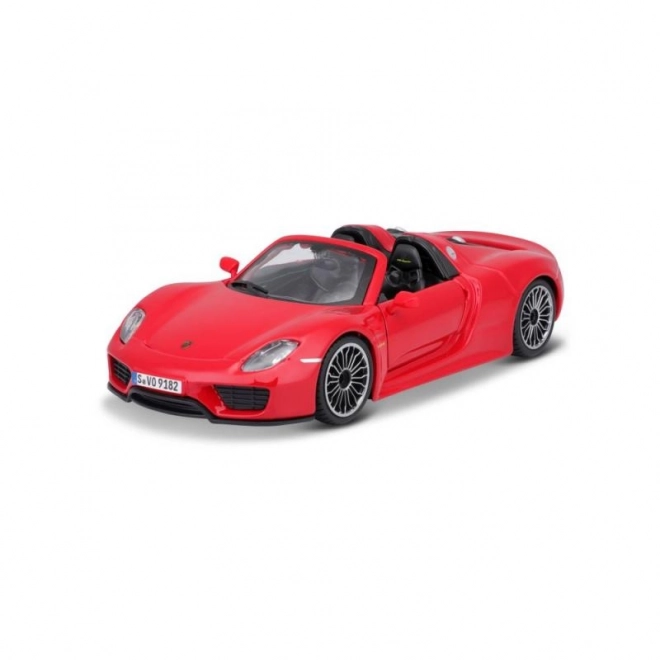 Kovový model auta Porsche 918 Spyder Červený