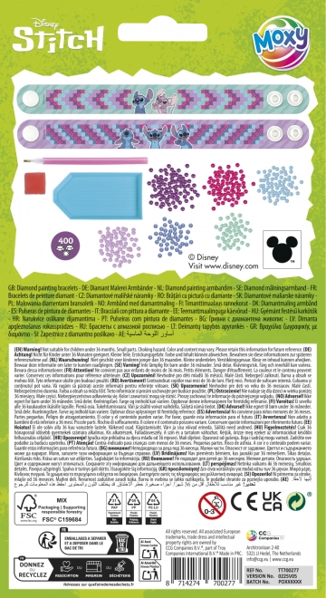 Diamantové maľovanie - výroba náramkov s motívom Stitch