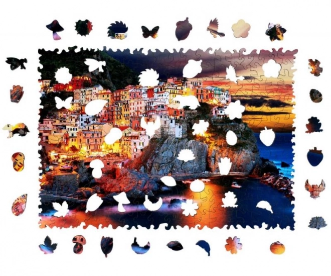 Drevené puzzle Manarola v Taliansku