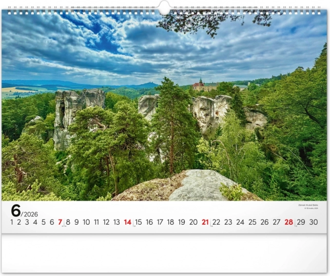 Nástenný kalendár Panoramata Česka 2026