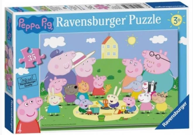 Puzzle Švinka Peppa Piknik 35 dielikov