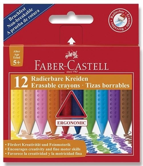 Plastové pastelky Faber-Castell, 12 ks