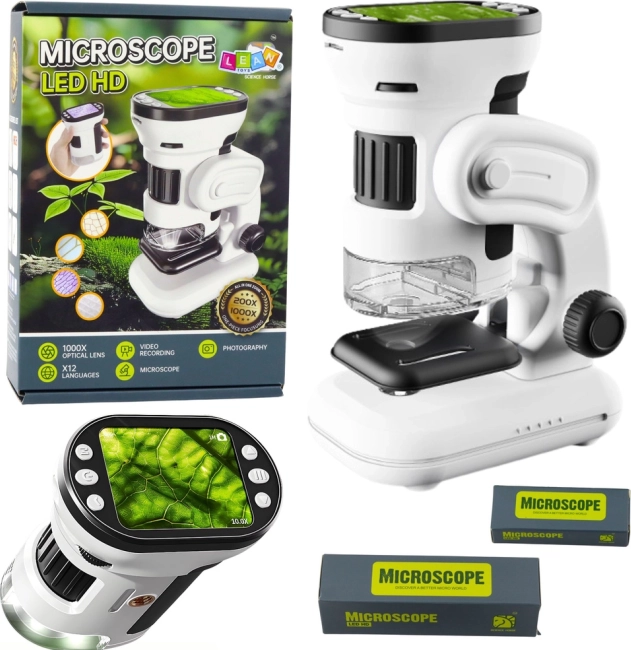 Digitálny detský mikroskop s displejom HD 200×–1000×
