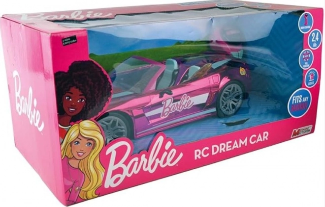 Vysnené auto na diaľkové ovládanie Barbie
