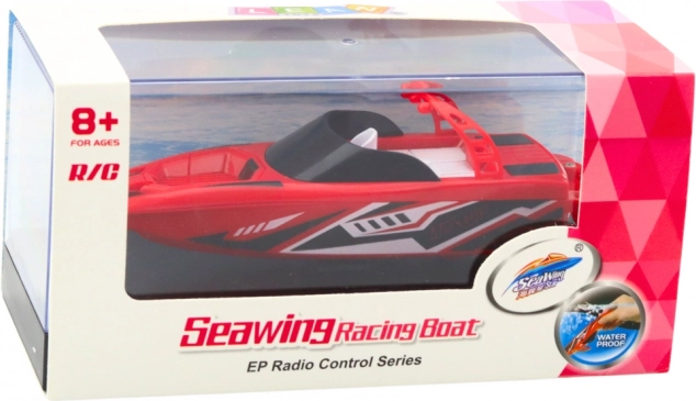 Závodný motorový čln RC s dvojitým motorom 2.4 GHz červený