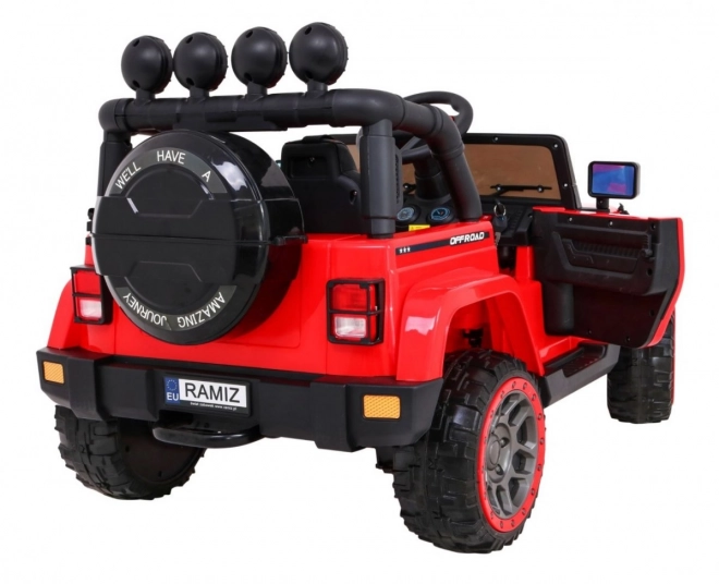 Auto Terenové pre Deti s Lakovaním Moro a 4x4 Pohonom – Červená