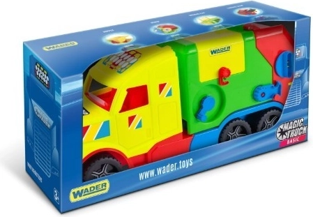 Magic Truck Basic – detská smetiarska súprava s kontajnerom a košmi