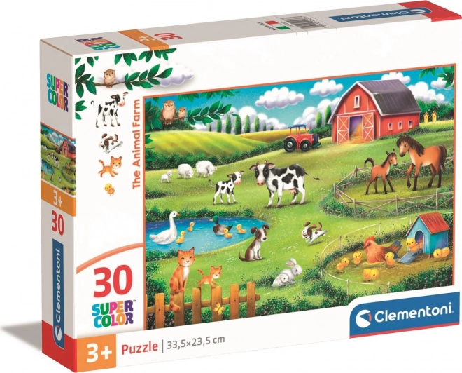 Clementoni Puzzle Zvieracia Farma 30 Dielikov