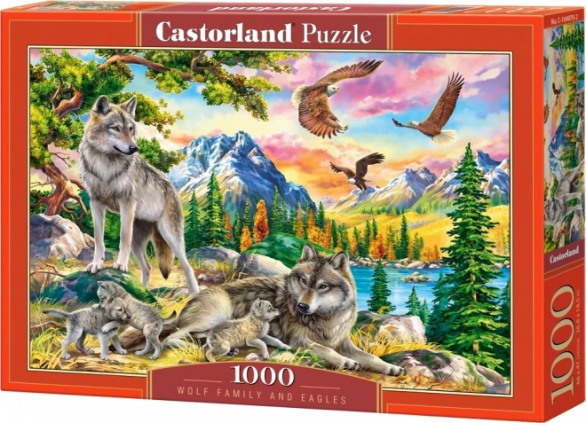 Puzzle Vlčia rodinka 1000 dielikov