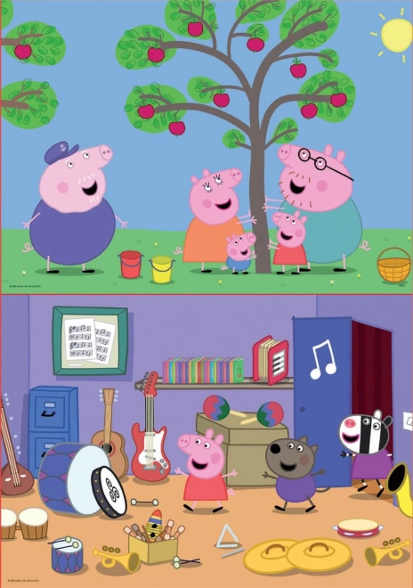 Puzzle Prasiatko Peppa 2x48 dielikov