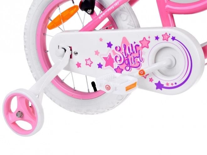 Dievčenský bicykel Royal Baby Star Girl modrý 14 palcov