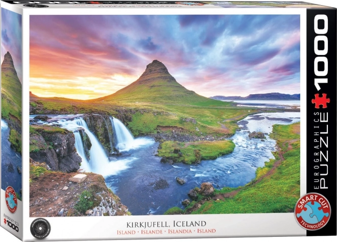 Puzzle Vodopád Kirkjufell, Island 1000 dielikov