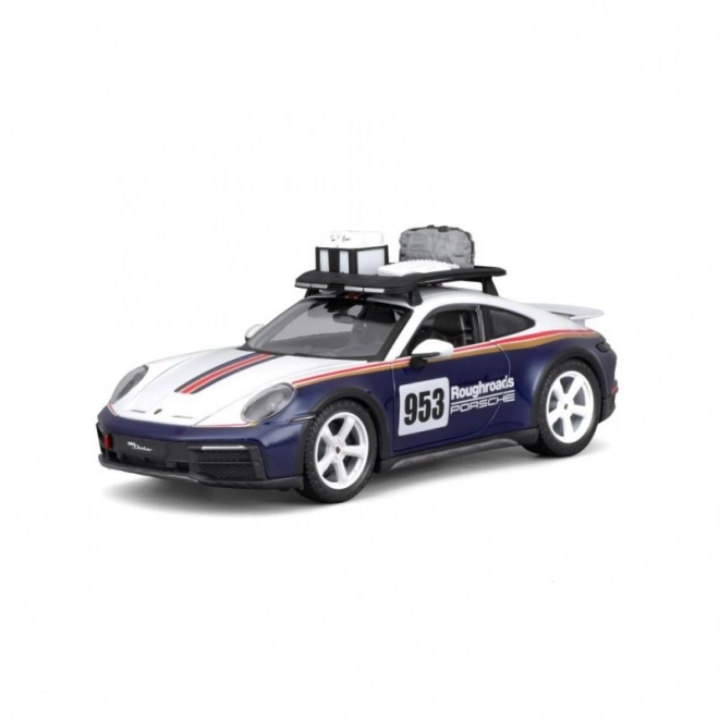 Bburago závodný model Porsche 911 Dakar modrý