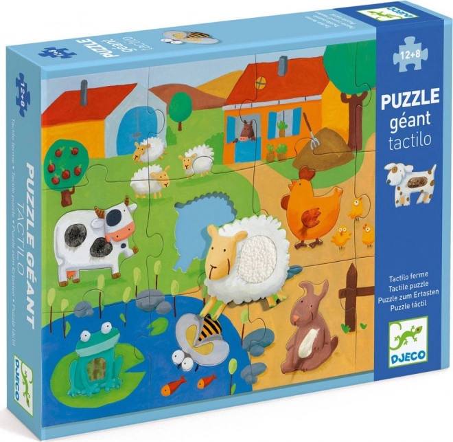 Hmatové vkládacie puzzle Farma