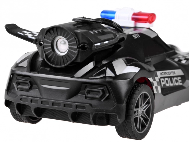 Zábavné policajné auto na diaľkové ovládanie s dymom a svetlom