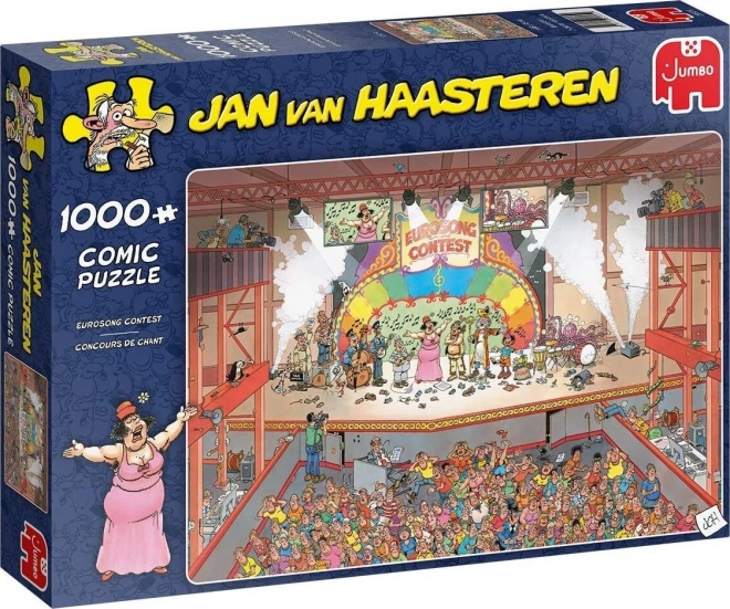 Puzzle Jan Van Haasteren súťaž Eurosong 1000 kúskov