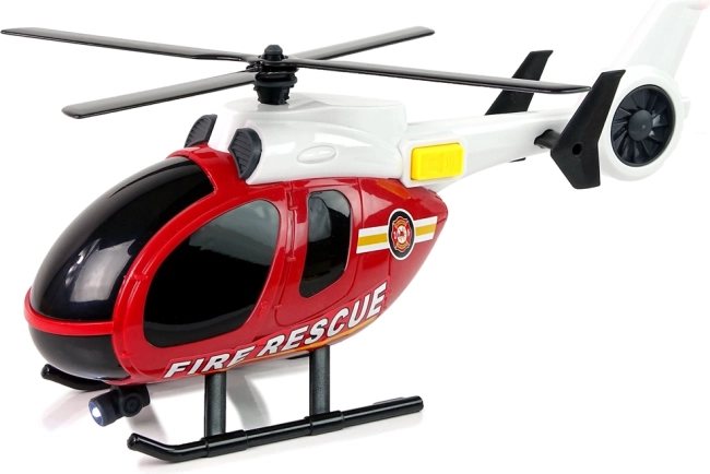 svetelné a zvukové efekty helikoptéry