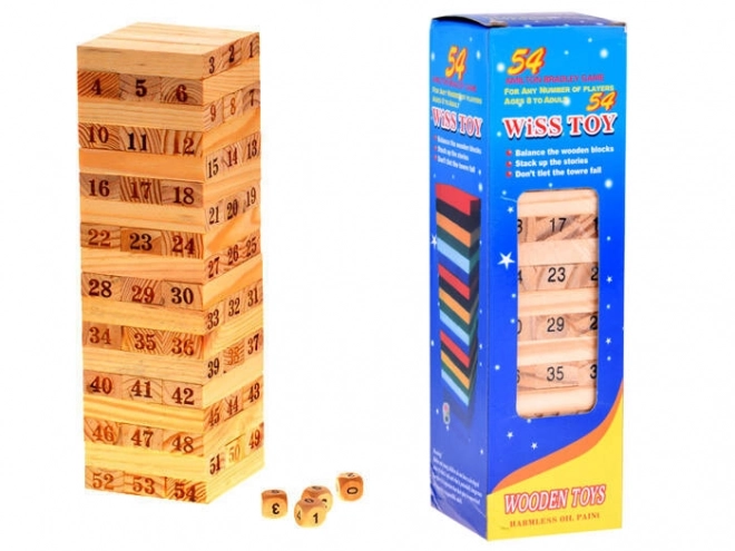 Drevené kocky Jenga Hojdajúca sa veža