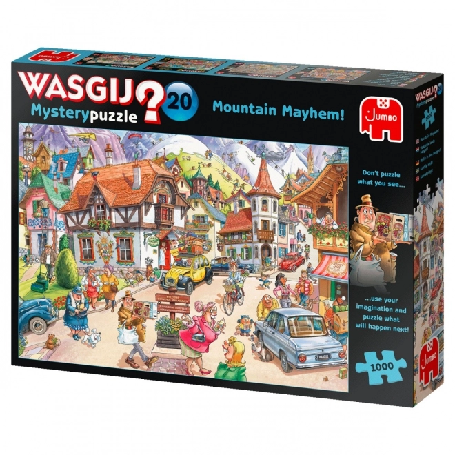 Jumbo puzzle Wasgij Mystery šialenstvo na horách 1000 dielikov