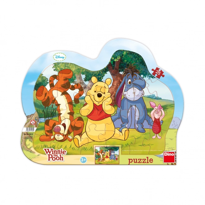 Detské puzzle schovávačka s Mackom Pu