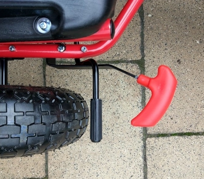 Pedálová vzduchová motokára + Nafukovacie pneumatiky + Nastaviteľné sedadlo – Červená